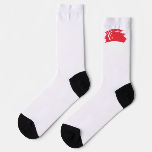 Singapore flag socks (Left)
