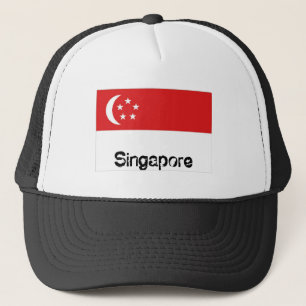 Singapore flag souvenir hat
