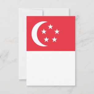 Singapore flag thank you card