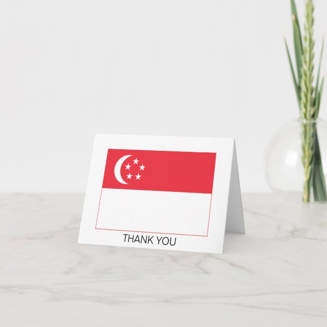 Singapore Flag Thank You Card (Front)