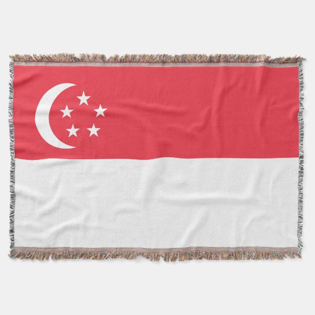 Singapore flag throw blanket (Front)