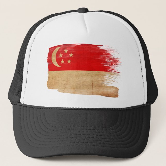 Singapore Flag Trucker Hat (Front)