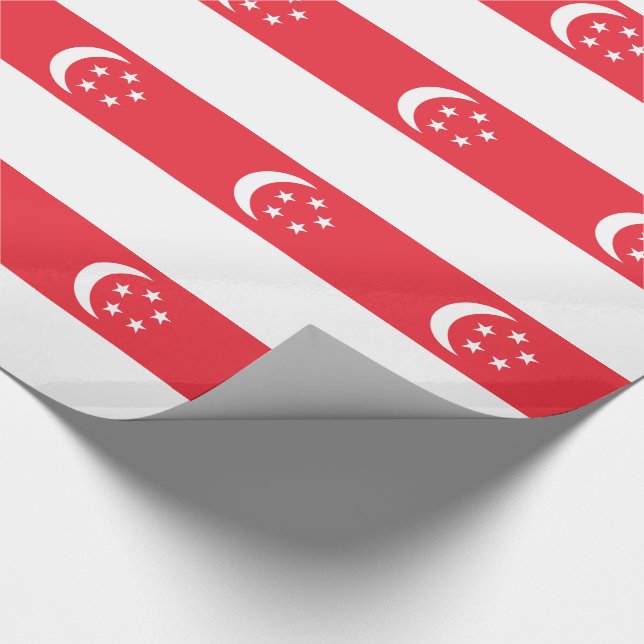 Singapore Flag Wrapping Paper (Corner)