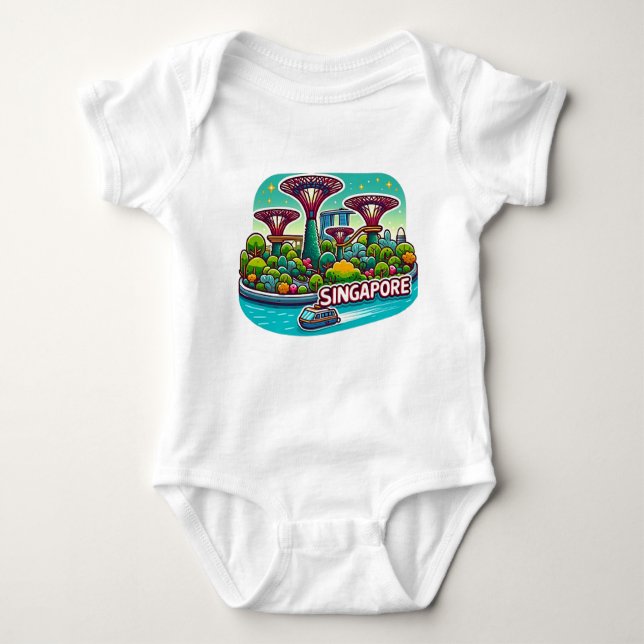 Singapore Garden Baby Bodysuit (Front)