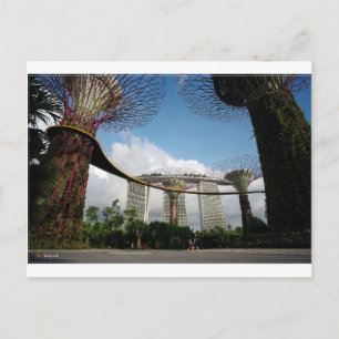 Singapore - Garden By The Bay and Marina Bay Sands Postcard