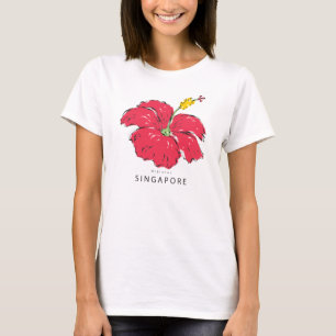 SINGAPORE HIBISCUS T-Shirt (Light Fabrics)