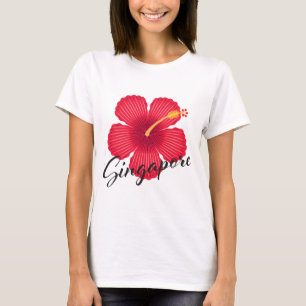 SINGAPORE HIBISCUS T-Shirt (Light Fabrics) v.2