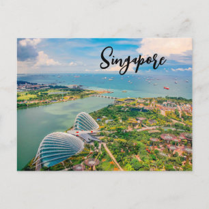 Singapore in Bloom — Aerial Harmony of Gardens Holiday Postcard
