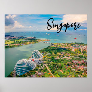 Singapore in Bloom — Aerial Harmony of Gardens  Poster