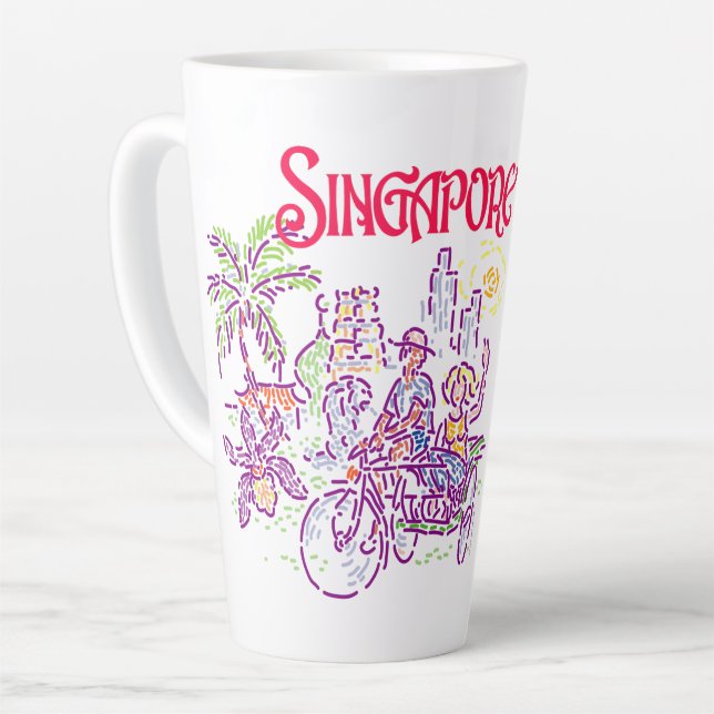 SINGAPORE Latte Mug (Left Angle)