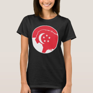 Singapore Lion Singaporean National Animal Flag T-Shirt