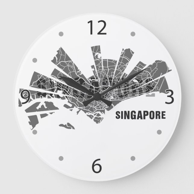 Singapore Map Clock (Front)