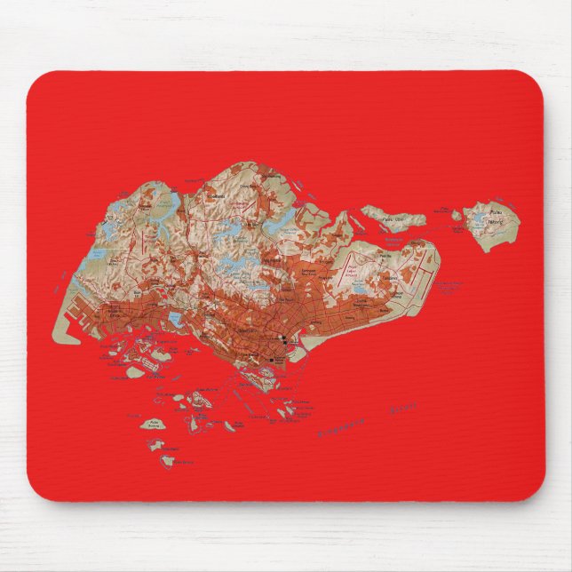 Singapore Map Mousepad (Front)