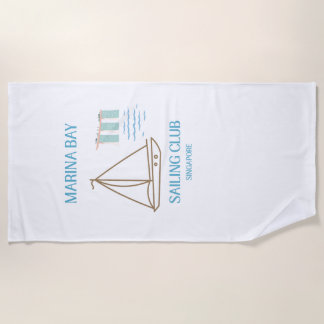 Singapore Marina Bay Luxury Sailing Club Beach Towel