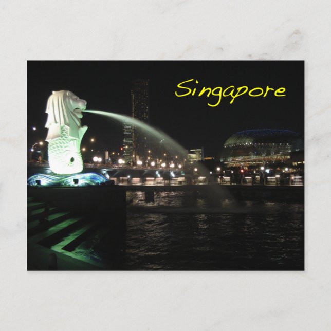 Singapore Merlion Postcard (Front)