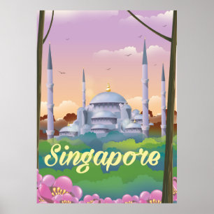 Singapore Mosque Travel poster