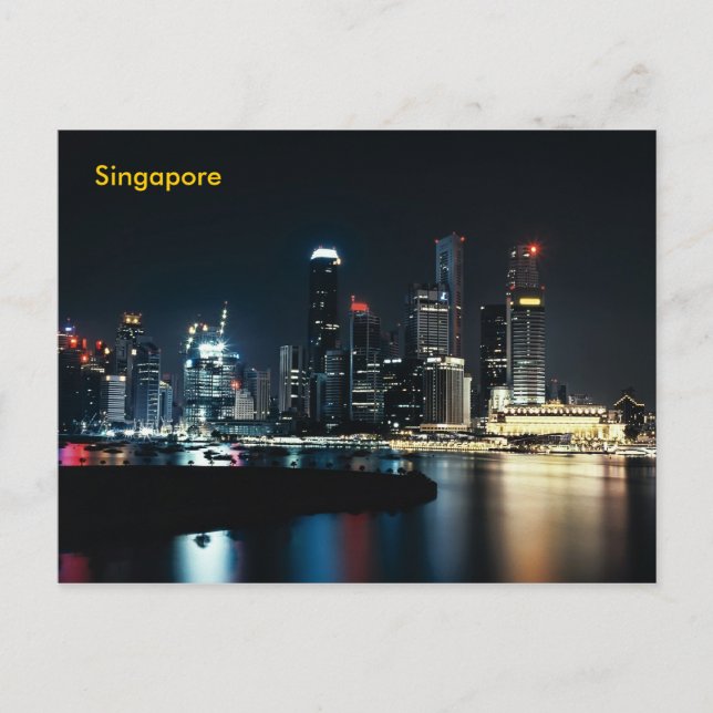 Singapore night lights postcard (Front)