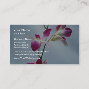 Singapore orchid flowers business card