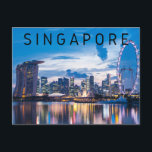 Singapore Postcard<br><div class="desc">Singapore, officially the Republic of Singapore, is an island country and city-state in maritime Southeast Asia. It is located about one degree of latitude (137 kilometres or 85 miles) north of the equator, off the southern tip of the Malay Peninsula, bordering the Strait of Malacca to the west, the Singapore...</div>
