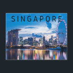 Singapore Postcard<br><div class="desc">Singapore, officially the Republic of Singapore, is an island country and city-state in maritime Southeast Asia. It is located about one degree of latitude (137 kilometres or 85 miles) north of the equator, off the southern tip of the Malay Peninsula, bordering the Strait of Malacca to the west, the Singapore...</div>