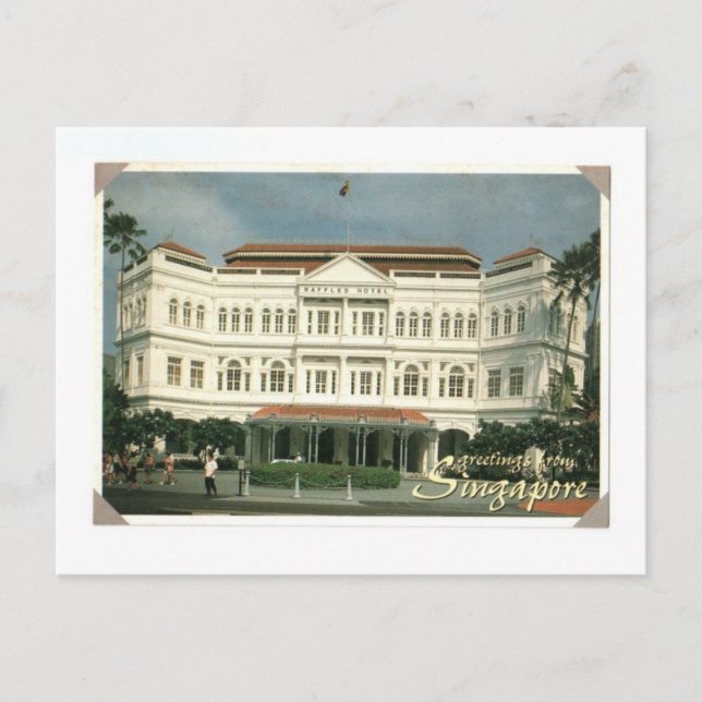 SINGAPORE RAFFLES HOTEL POSTCARD (Front)