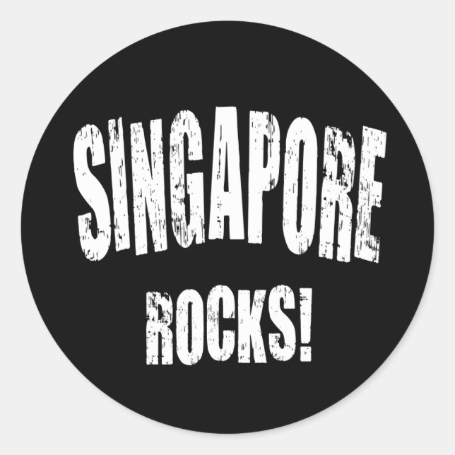 Singapore Rocks! Classic Round Sticker (Front)