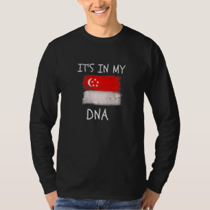 Singapore Roots It's in my DNA Patriotic Singapore T-Shirt