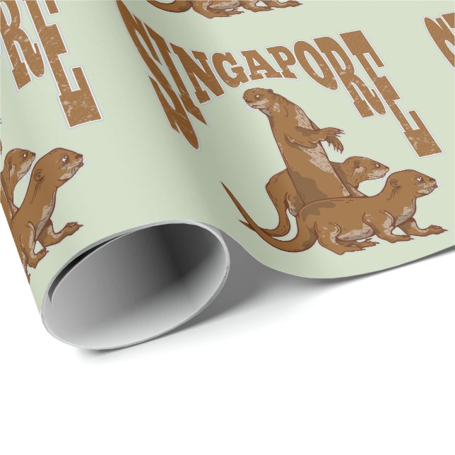 Singapore Sea Otters Wrapping Paper (Roll Corner)