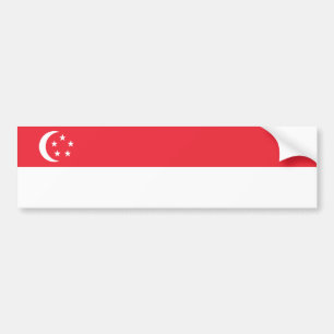 Singapore/Singaporean Flag Bumper Sticker