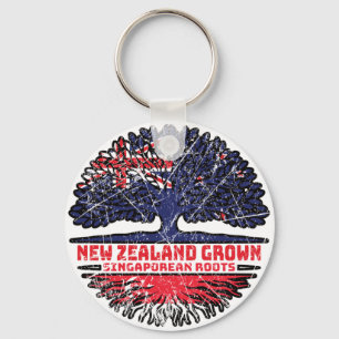 Singapore Singaporean New Zealander New Zealand Key Ring