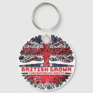 Singapore Singaporean Uk United Kingdom British Key Ring