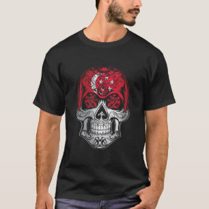 Singapore  Skull And Roses Flag T-Shirt