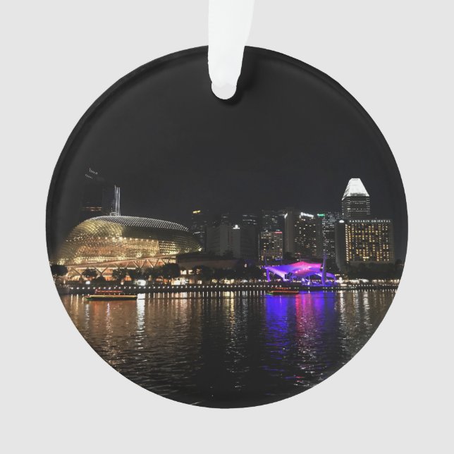 Singapore Skyline #2 Ornament (Front)