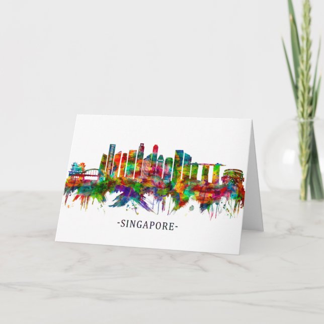 Singapore Skyline Holiday Card (Front)