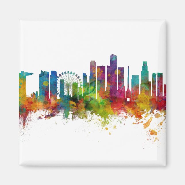 Singapore Skyline Magnet (Front)