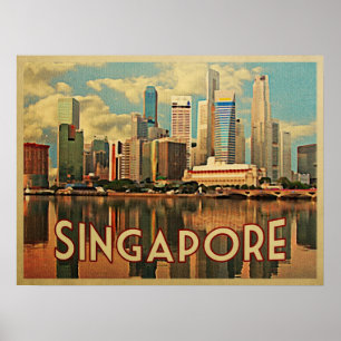Singapore Skyline Poster