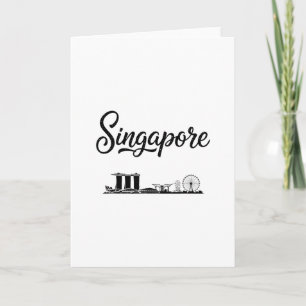 Singapore Skyline Travel Vacation Outfits Card