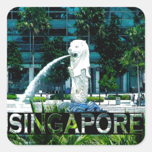 Singapore Square Sticker