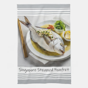 Singapore Steamed Pomfret Kitchen Towel