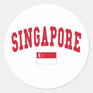 Singapore Style Classic Round Sticker
