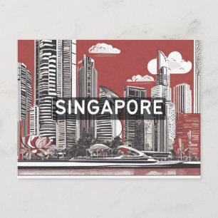Singapore Travel Holiday Souvenir Postcard