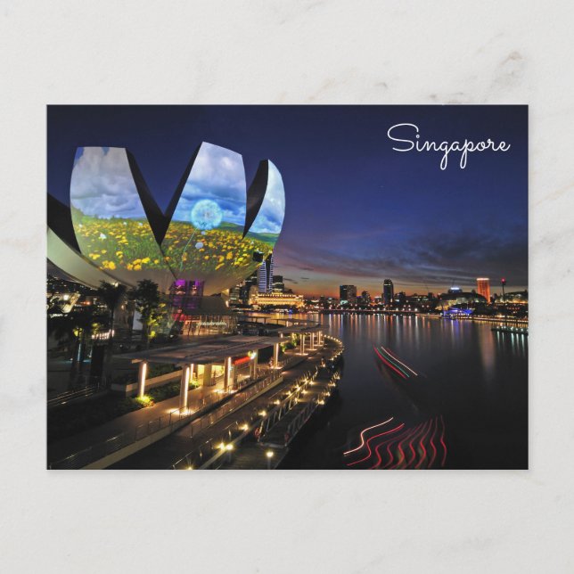 Singapore Travel Postcard - Art Science Museum (Front)