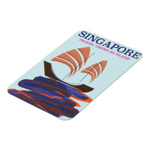 Singapore "Travel there by plane" Magnet
