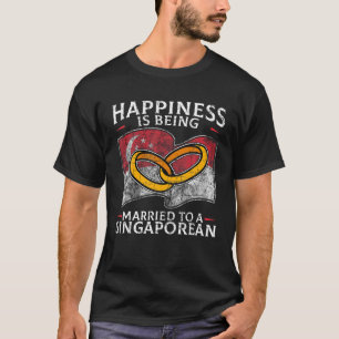 Singaporean Wedding Singapore Heritage Roots Flag T-Shirt