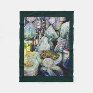 Singapore's Sundried Flavours Fleece Blanket