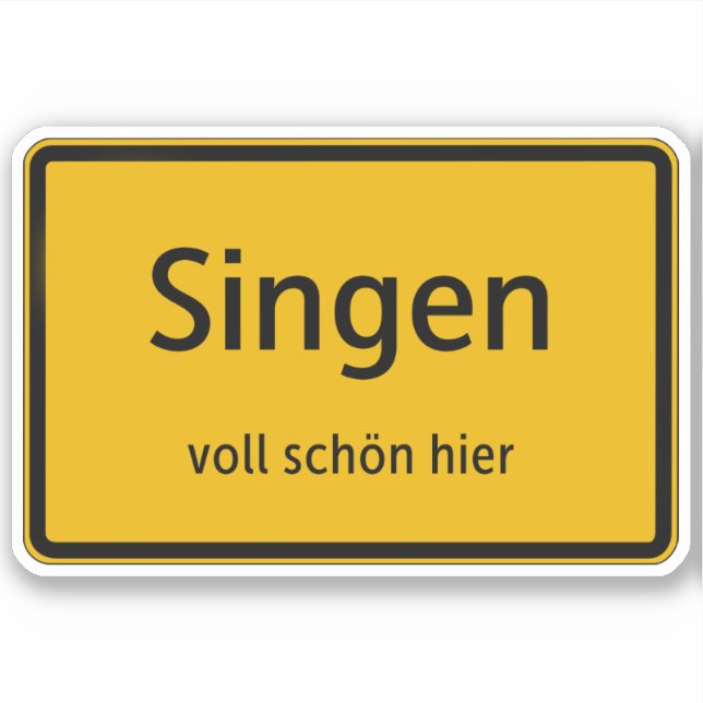 Singen Sticker Autosticker (Front)