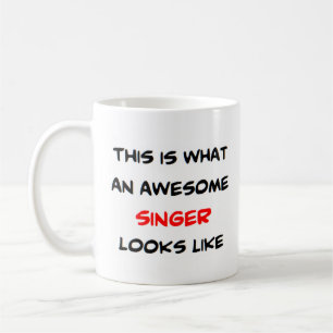 singer, awesome coffee mug