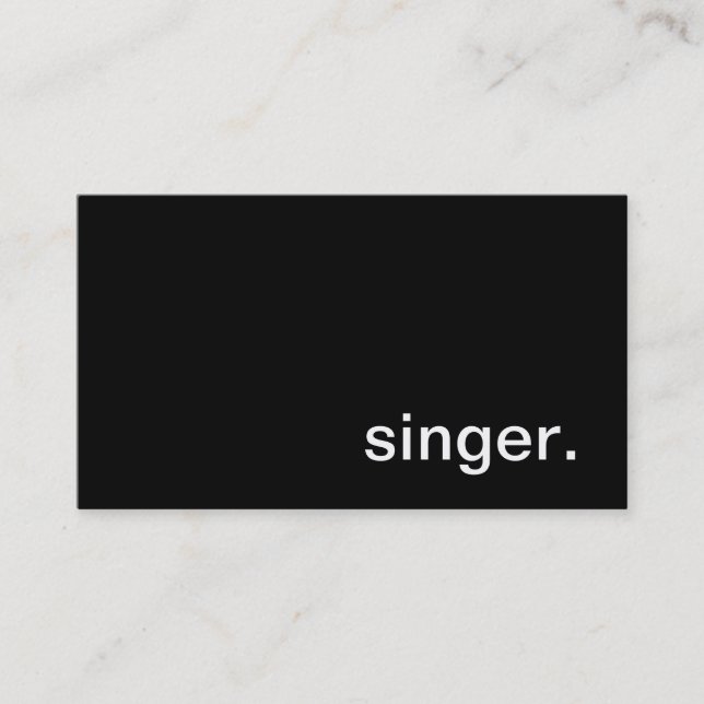 Singer Business Card (Front)