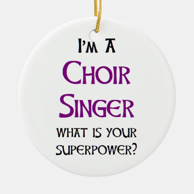 singer choir ceramic tree decoration (Front)