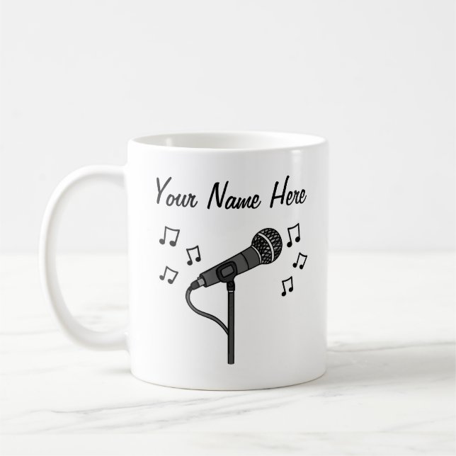 Singer Custom Mug Singing Teacher Musician Gift (Left)